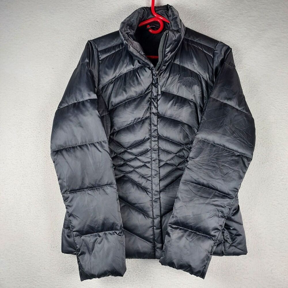 The North Face Black Quilted Puffer Jacket Womens Small Zip Front Coat
